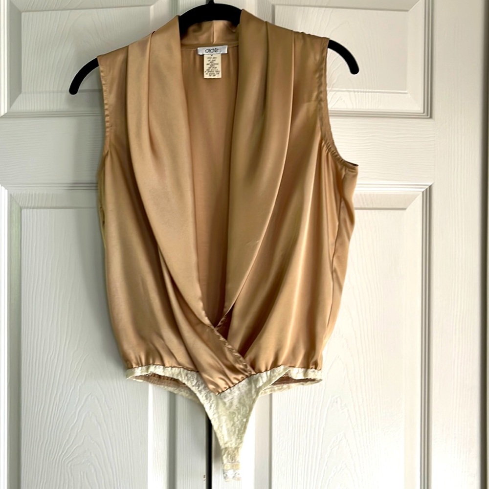 Gold colored Cache bodysuit blouse. Size 4